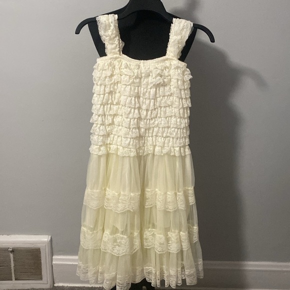 D Liles Collection Vintage Inspired Lace Dress Flower Girl Rustic Wedding - Picture 6 of 10